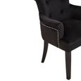 Doucet Chair - Black Velvet Fabric with Ring Back