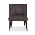 Doucet Chair - Grey Velvet Fabric