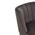 Doucet Chair - Grey Velvet Fabric
