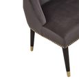 Doucet Chair - Grey Velvet Fabric