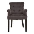 Doucet Chair - Grey Velvet Fabric with Ring Back