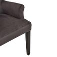 Doucet Chair - Grey Velvet Fabric with Ring Back
