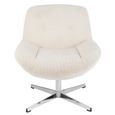 Chill Swivel Lounge Chair - Cream - Fabric and Metal