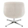 Chill Swivel Lounge Chair - Cream - Fabric and Metal