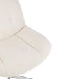Chill Swivel Lounge Chair - Cream - Fabric and Metal