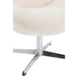 Chill Swivel Lounge Chair - Cream - Fabric and Metal