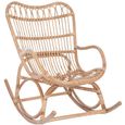 Rocking Chair - Natural - Rattan and Bamboo Wood