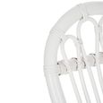 Rocking Chair - White - Rattan and Bamboo Wood