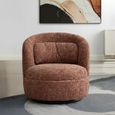 Britt Swivel Chair - Curved Back - Bordeaux - Fabric