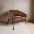 Dilan Armchair - Curved Back - Venga Hazel - Fabric and Metal