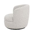 Britt Swivel Chair - Curved Back - Beige - Fabric