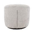 Britt Swivel Chair - Curved Back - Beige - Fabric