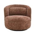 Britt Swivel Chair - Curved Back - Bordeaux - Fabric
