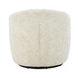 Britt Swivel Chair - Curved Back - Cream - Fabric