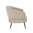 Coco Accent Chair - Curved Back - Beige - Fabric