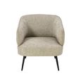 Coco Accent Chair - Curved Back - Beige - Fabric