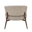 Dilan Armchair - Curved Back - Beige - Fabric and Hush Walnut