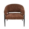 Dilan Armchair - Curved Back - Venga Hazel - Fabric and Metal