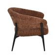 Dilan Armchair - Curved Back - Venga Hazel - Fabric and Metal