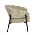 Dilan Armchair - Curved Back - Venga Liver - Fabric and Metal