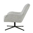 Sven Swivel Armchair - Wing Back - Bisque Oasis - Fabric and Metal