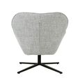 Sven Swivel Armchair - Wing Back - Bisque Oasis - Fabric and Metal