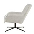 Sven Swivel Armchair - Wing Back - Toffee - Fabric and Metal