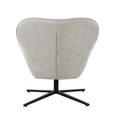 Sven Swivel Armchair - Wing Back - Toffee - Fabric and Metal