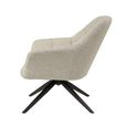 Tom Swivel Armchair - Sand - Fabric and Metal