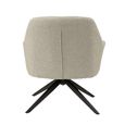 Tom Swivel Armchair - Sand - Fabric and Metal