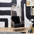 Eliza Chair - Brushed Silver Metal Frame with Dome Cage