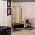 Eliza Chair - Gold Metal Frame with Dome Cage