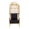 Eliza Chair - Brushed Gold Metal Frame with Dome Cage