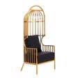 Eliza Chair - Brushed Gold Metal Frame with Dome Cage