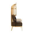Eliza Chair - Brushed Gold Metal Frame with Dome Cage