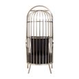 Eliza Chair - Brushed Silver Metal Frame with Dome Cage