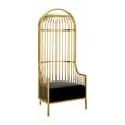Eliza Chair - Gold Metal Frame with Dome Cage