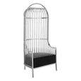 Eliza Chair - Silver Metal Frame with Dome Cage