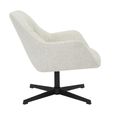 Daphne Swivel Armchair - Greige - Fabric and Metal