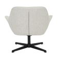 Daphne Swivel Armchair - Greige - Fabric and Metal