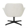 Daphne Swivel Armchair - Sand - Fabric and Metal