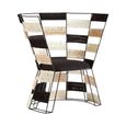Fusion Accent Chair - Black and White Woven Bone Inlay