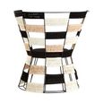 Fusion Accent Chair - Black and White Woven Bone Inlay