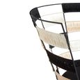 Fusion Accent Chair - Black and White Woven Bone Inlay
