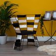 Fusion Accent Chair - Black and White Woven Bone Inlay