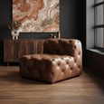 Hoxton Lounge Chair - Vintage Brown Tufted Leather