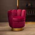 Beauly Accent Chair - Wine Velvet Fabric
