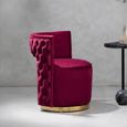 Bola Accent Chair - Wine Velvet Fabric