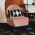 Haya Retro Chair - Dusky Rose Velvet Fabric