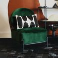 Haya Retro Chair - Green Velvet Fabric